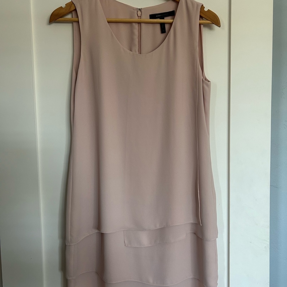 Elegant Blush Sleeveless Dress